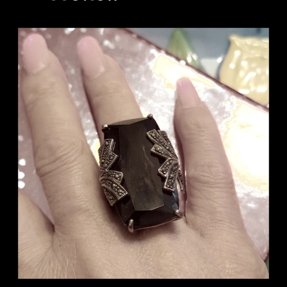 HUGE🔥Black BOLD onyx stone ring.🌟 - Picture 10 of 10